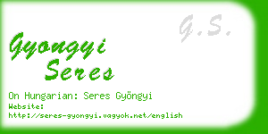 gyongyi seres business card