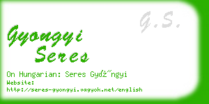 gyongyi seres business card